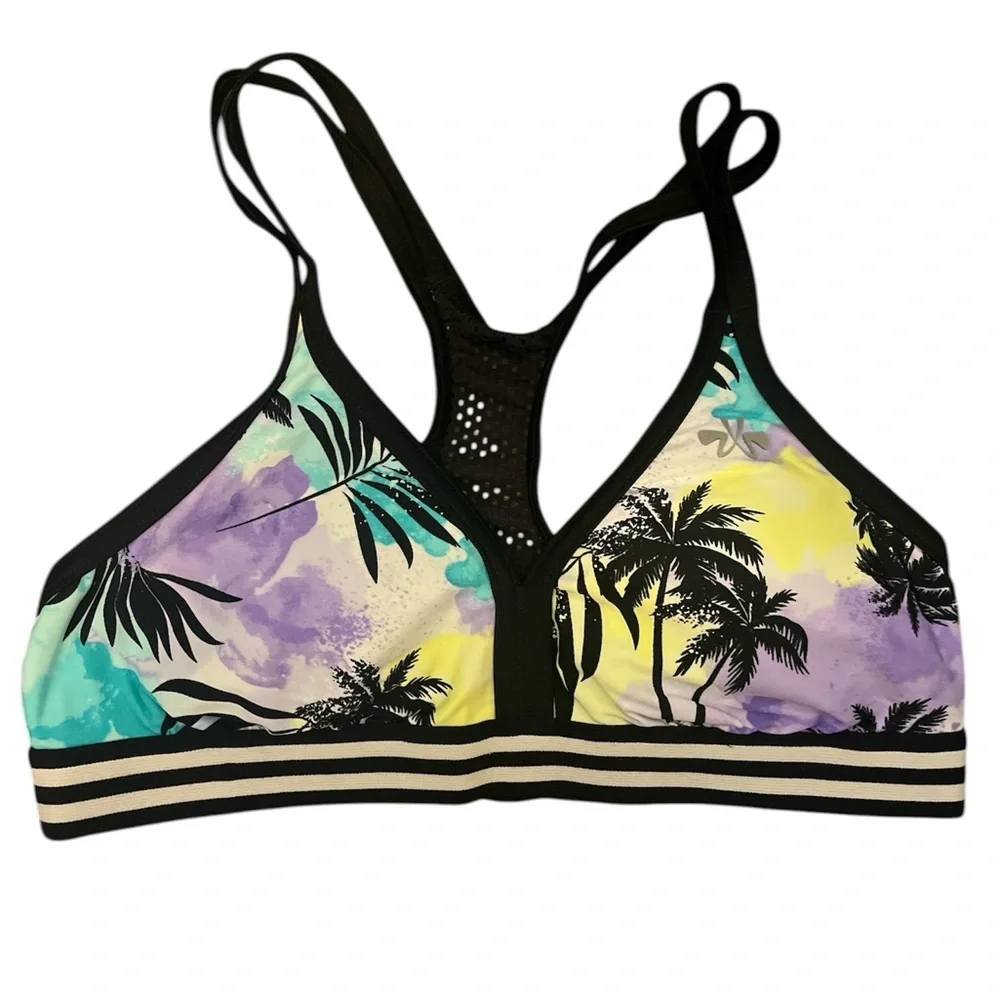 ZX Sport Women’s Tropical Print Racerback Swim Top